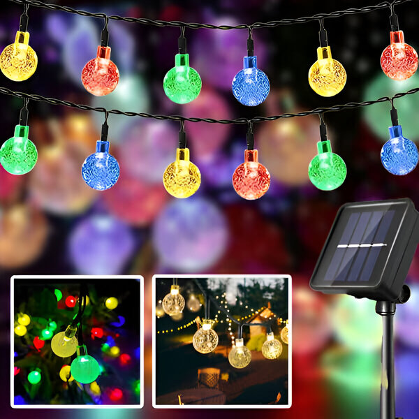 Solar Bubble Ball String Lights