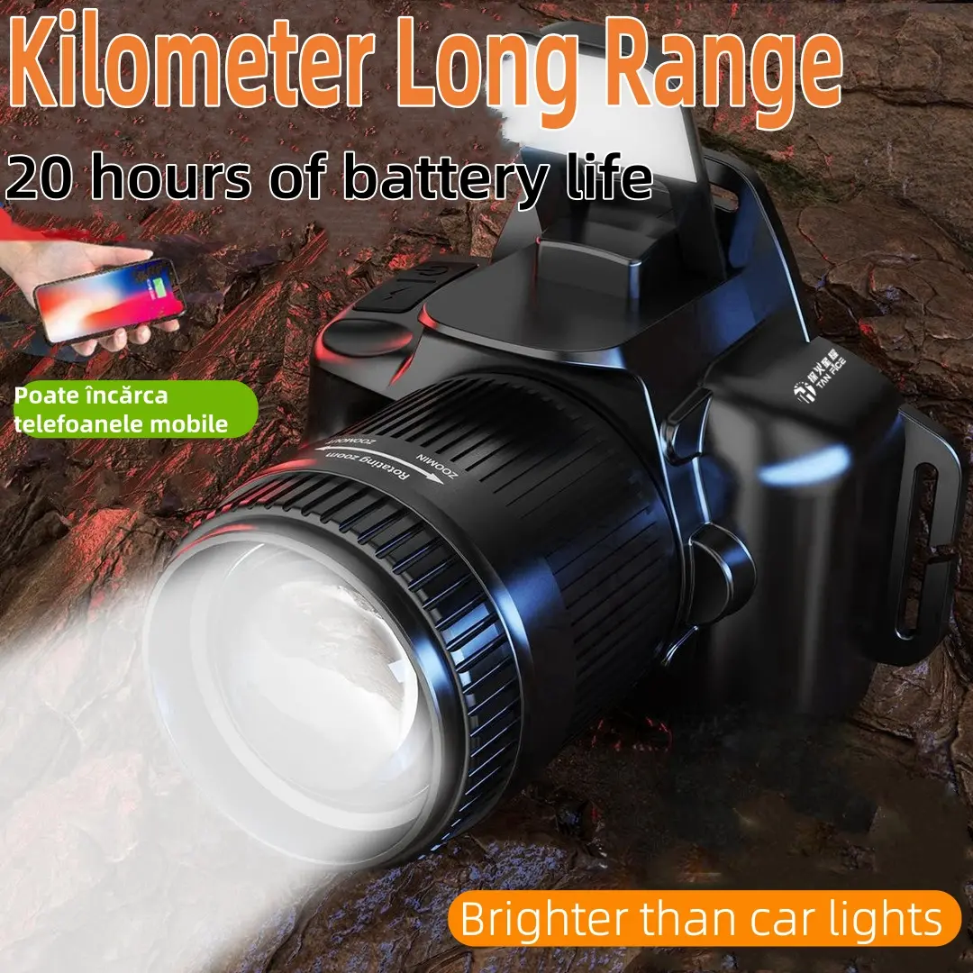 Powerful Headlamp – Waterproof Outdoor Long-Range Lighting