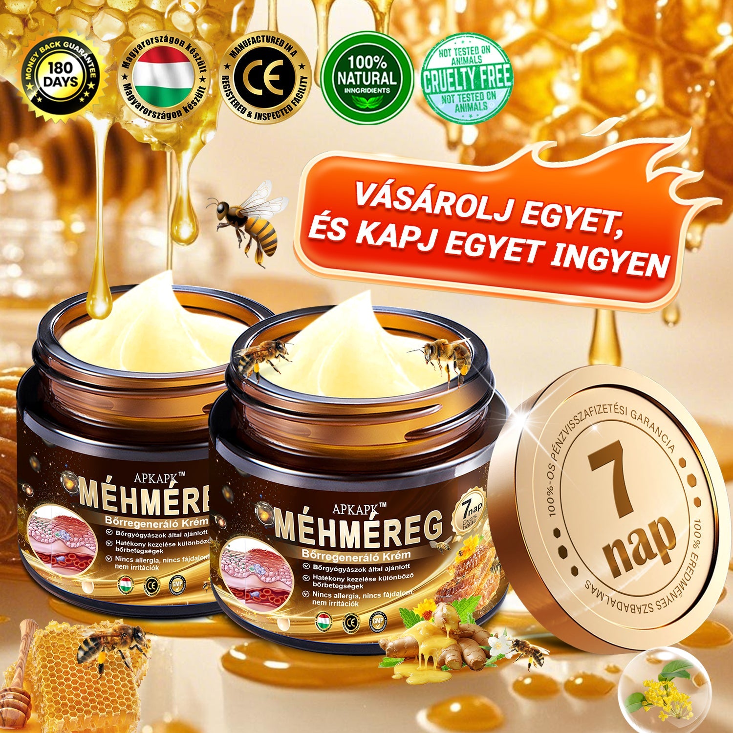 Odżywczy Krem z Jadem Pszczelim – Ujędrniający i Przeciwzmarszczkowy