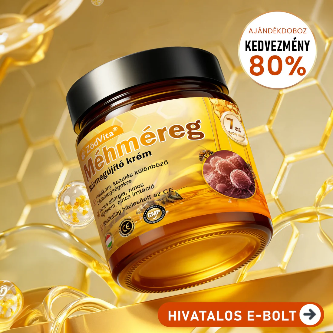 🐝🌿 ZödVita® Bee Venom Skin Repair Cream 🔥 Hungarian development, Hungarian production and delivery
