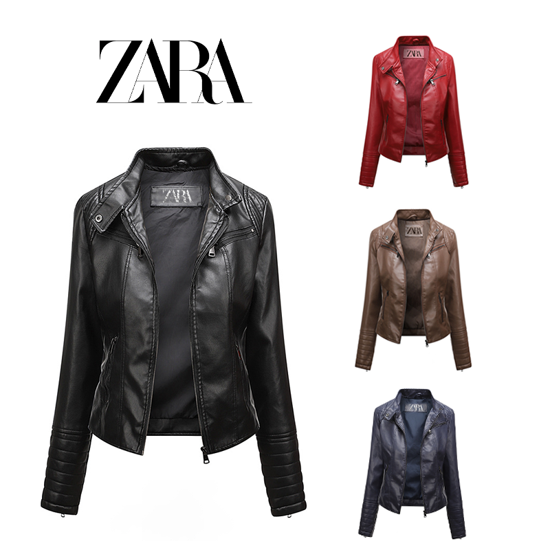 [ZARA] Damska kurtka skórzana (dostępna wiosną, jesienią i latem)