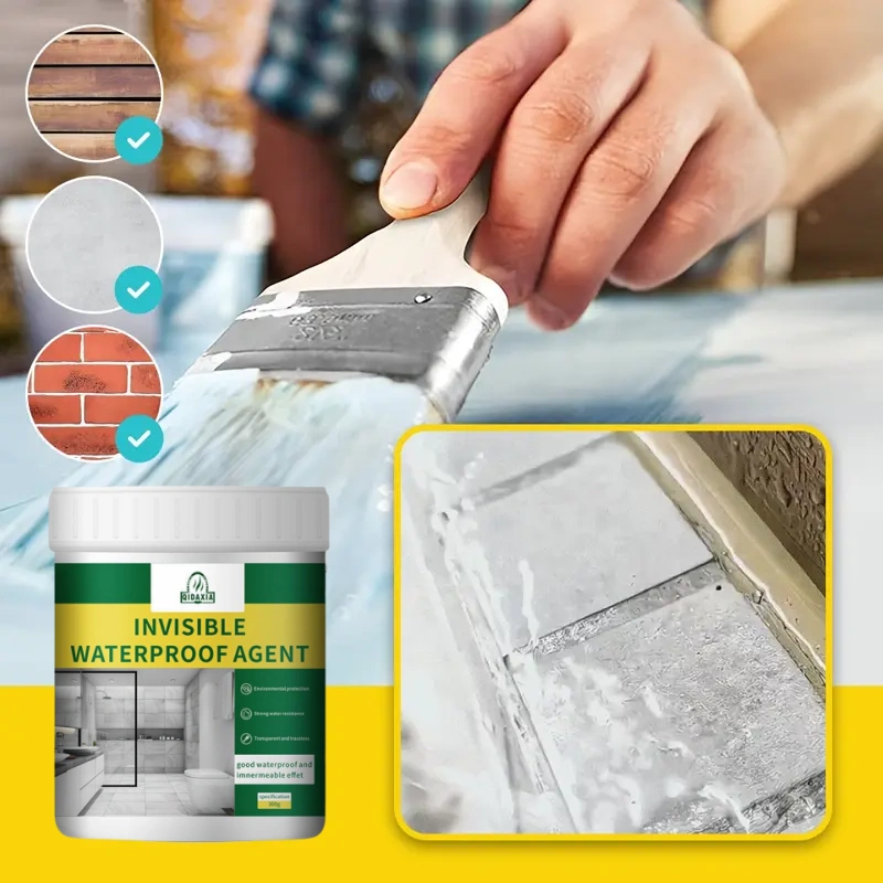 Transparent waterproof adhesive for exterior wall