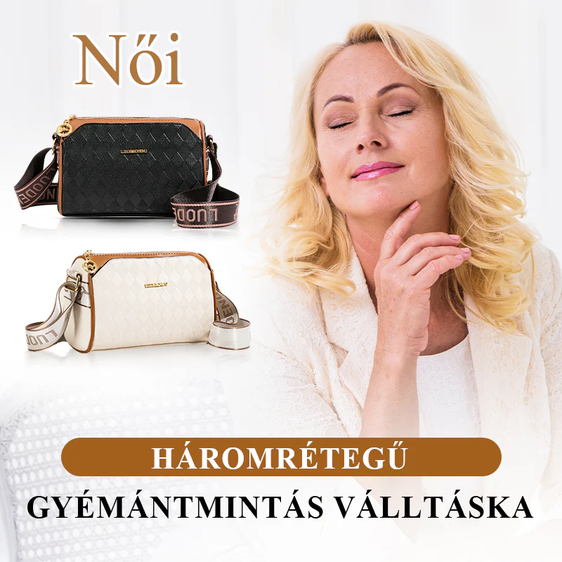 🌸👜Premium three-layer diamond pattern fashionable crossbody bag