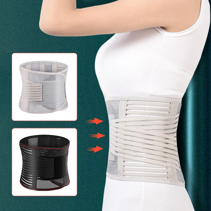 🔥Lumbar spine care🎁Waist protector made of heat-pressed, breathable steel sheet