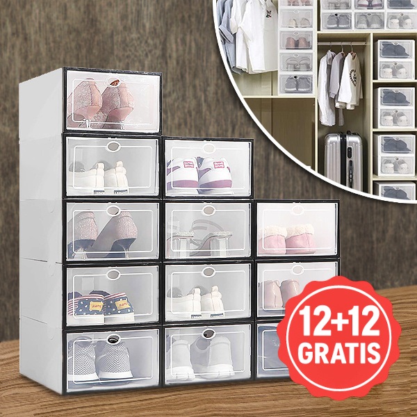 Műanyag cipőtároló doboz | SHOEZY 12+12 INGYENES