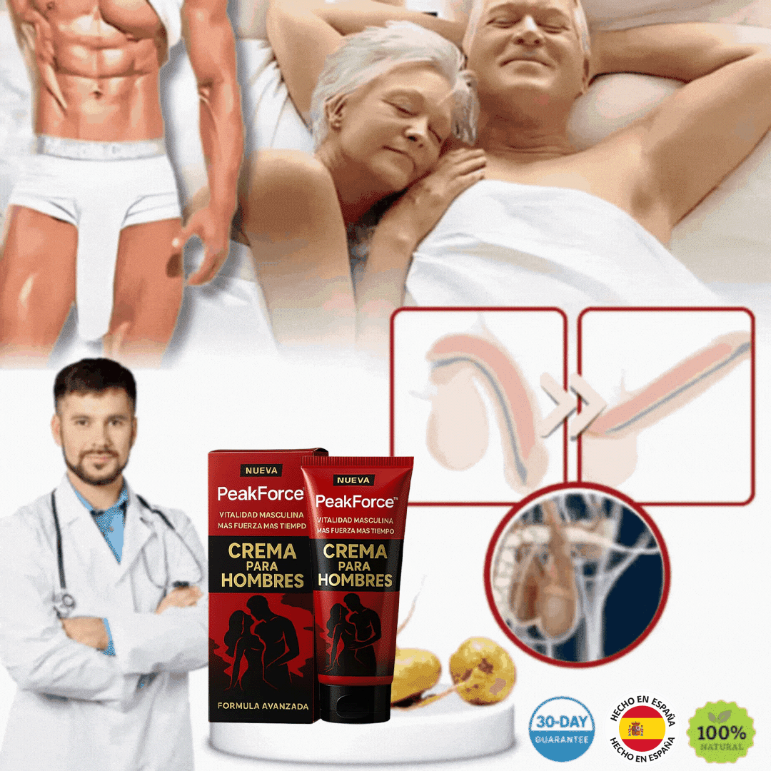 PeakForce Crema para Hombres | Aumenta el tamaño de tu pene hasta 4.5 cm en solo 7 días