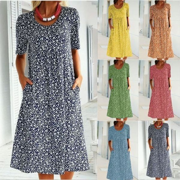 💖2026 Elegant round neck floral star elegant floral dress