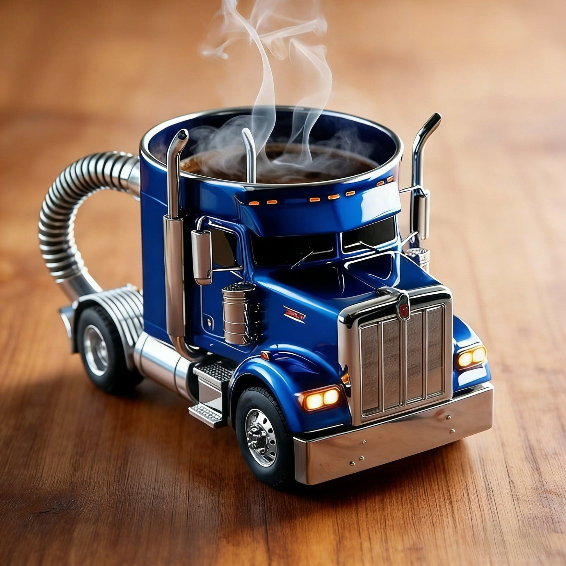 🚛 Durable Semi-Truck Shaped Coffee Mug – Handcrafted Resin Mug for Family & Friends