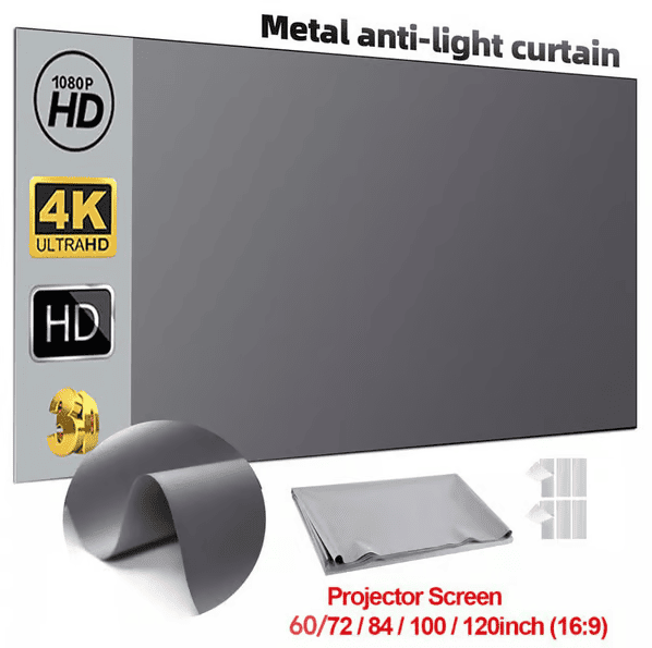 ⚡Hot Sales 49% OFF🔥Anti-Light Projector Screen (16:9)🎥✨
