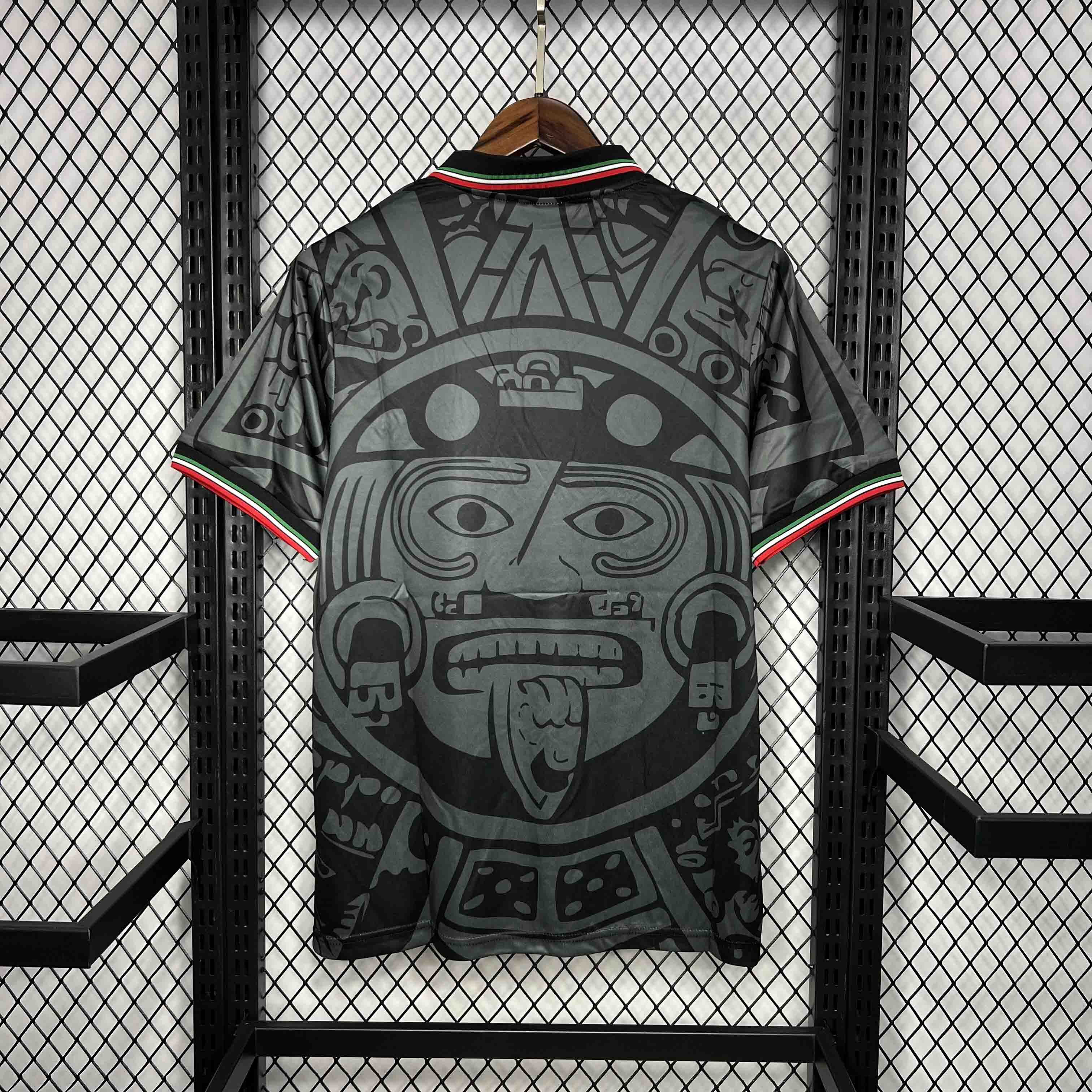 1998 Retro Mexico Soccer Jersey Black Away