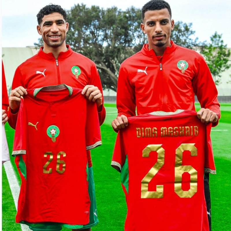 【S~4XL】Morocco 2026 World Cup Home Football Jersey（Dima Maghrib #26）