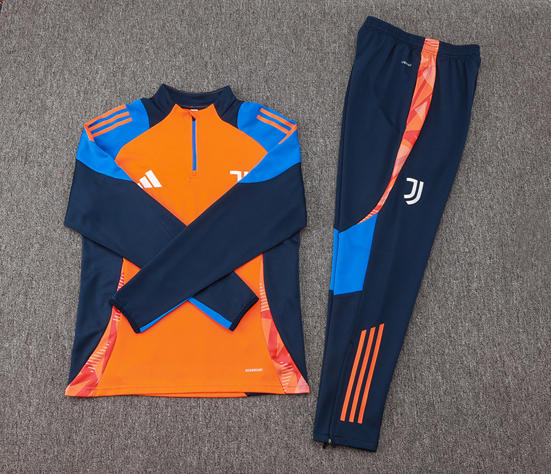 24/25 Juventus half-pull training suit precious orange football jersey