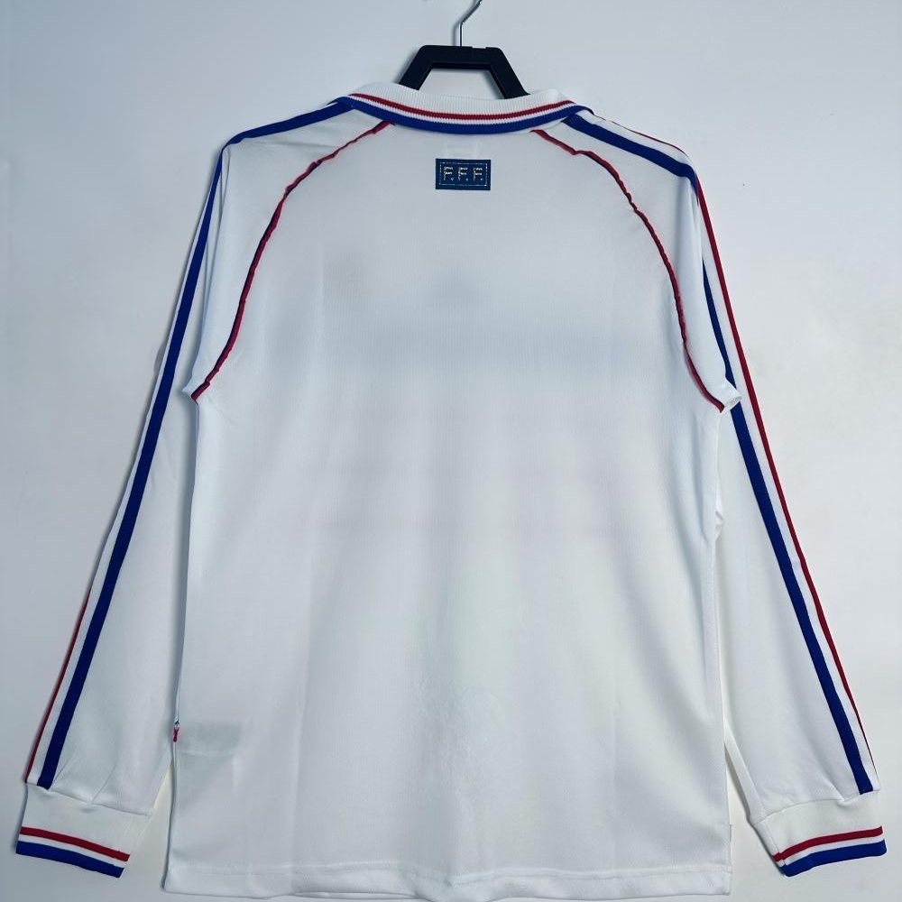 France 1998 Retro Away Long Sleeves Jersey