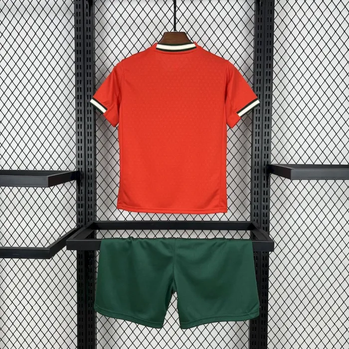 Kids Portugal 2025 Home Football Jersey Set