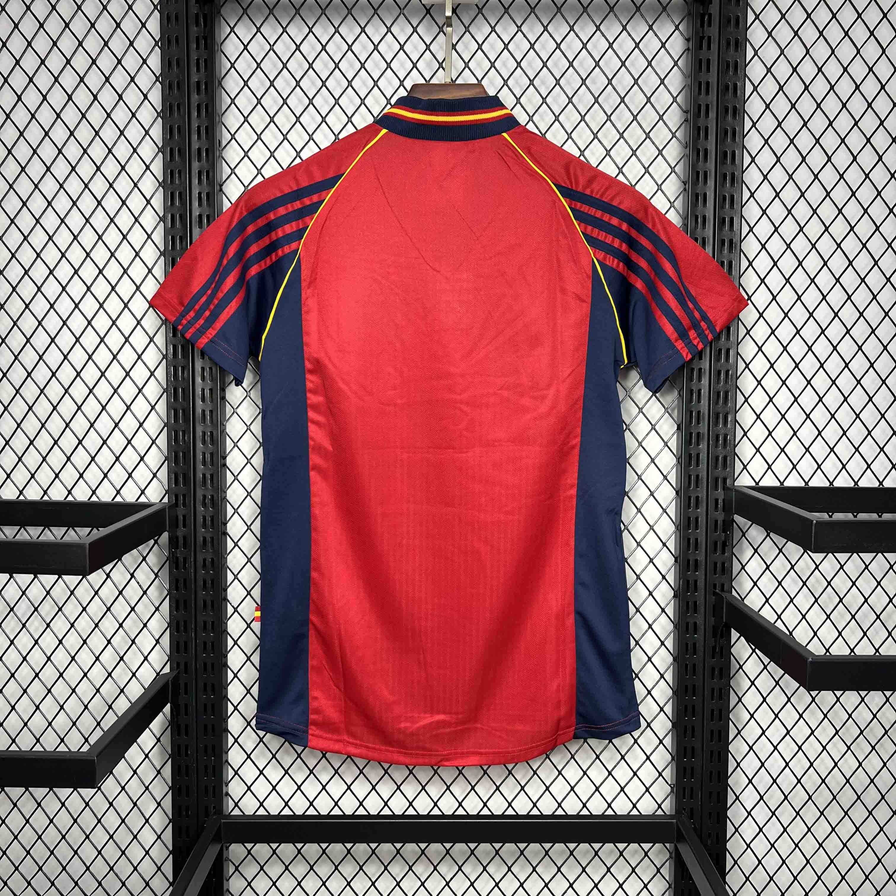 Spain 1998 Retro Home Football Jersey
