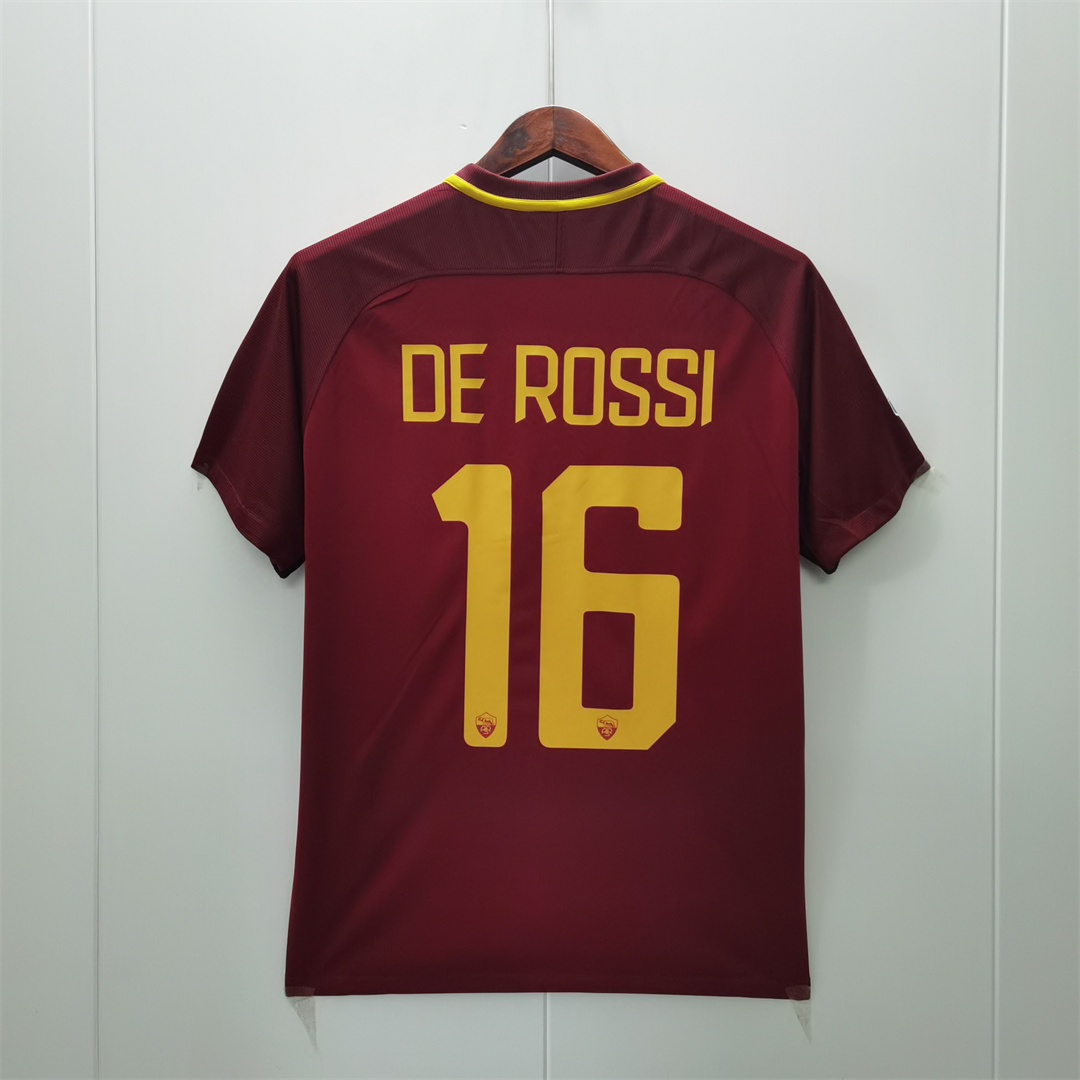 2017/18 Roma Retro Home Football Jersey