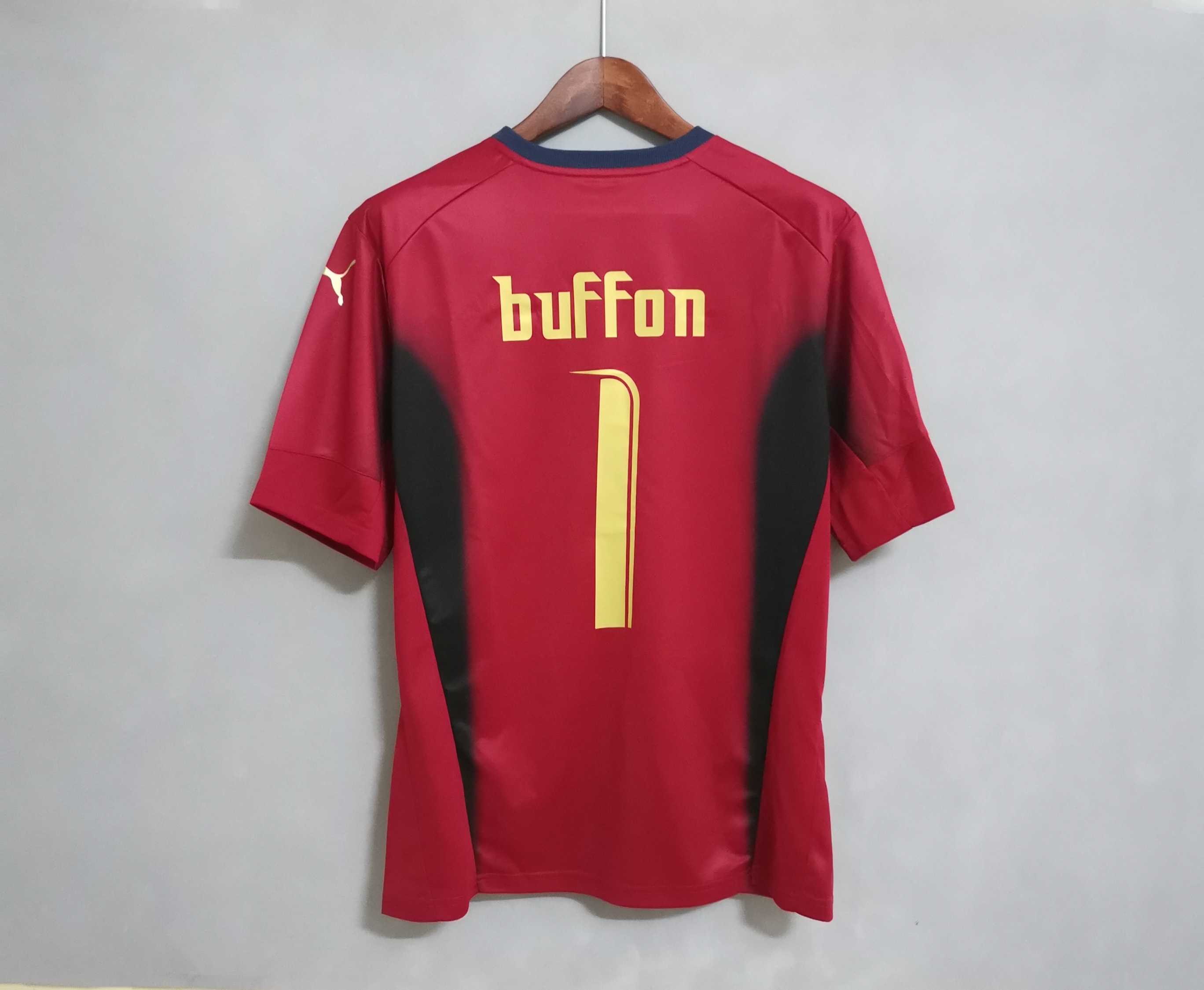 Italy 2006 Retro Goalkeeper Red Soccer Shirt