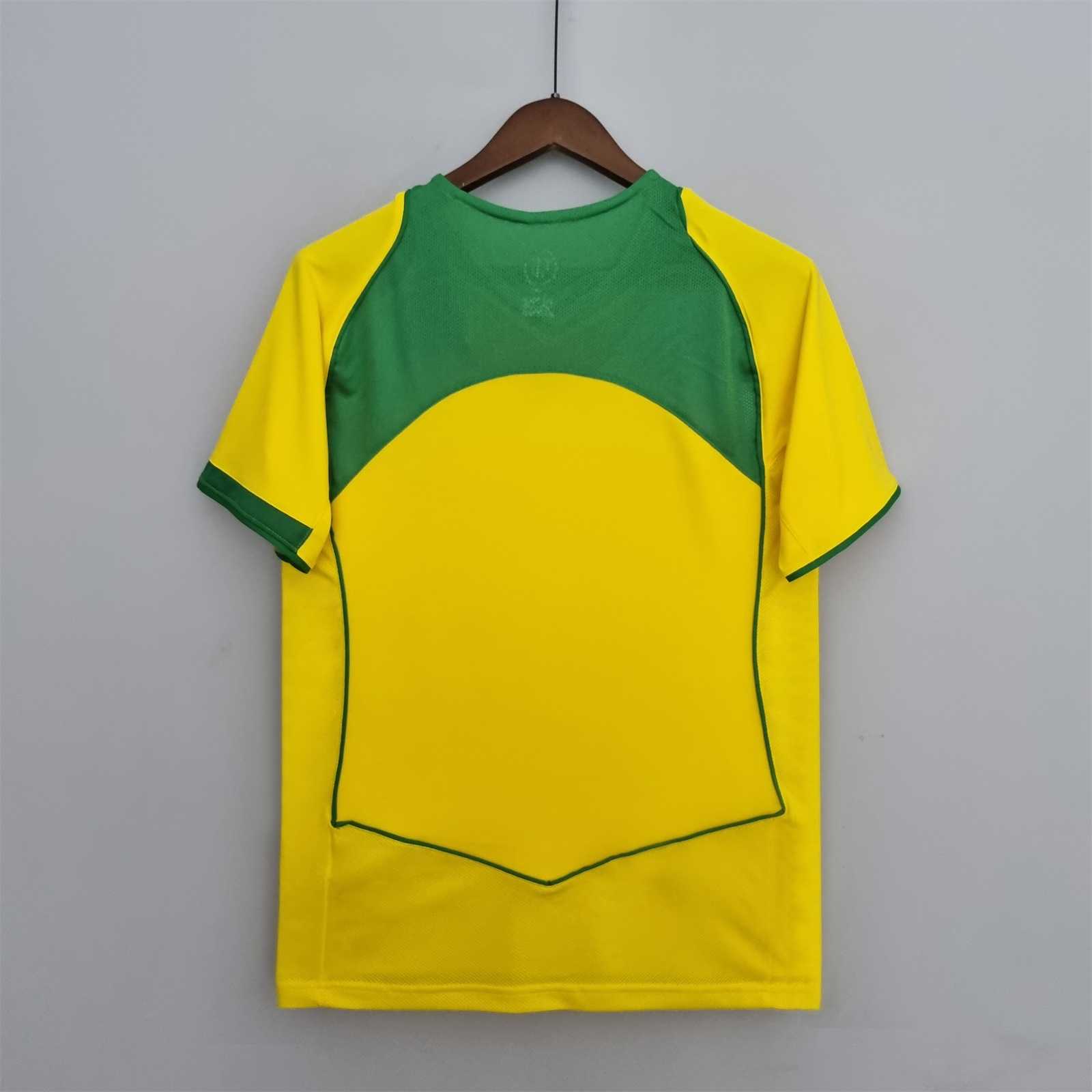 Brazil 2004 Retro Home Soccer Jersey