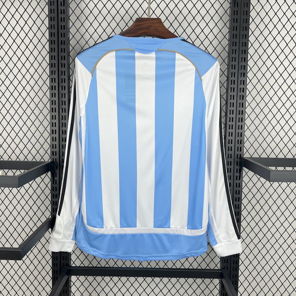 Argentina 2006 Retro Home Long-Sleeved Football Jersey