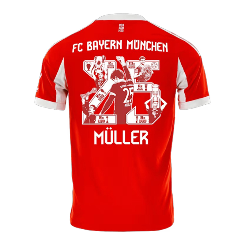 【S~4XL】Bayern 25/26 Home Jersey(Müller #25)