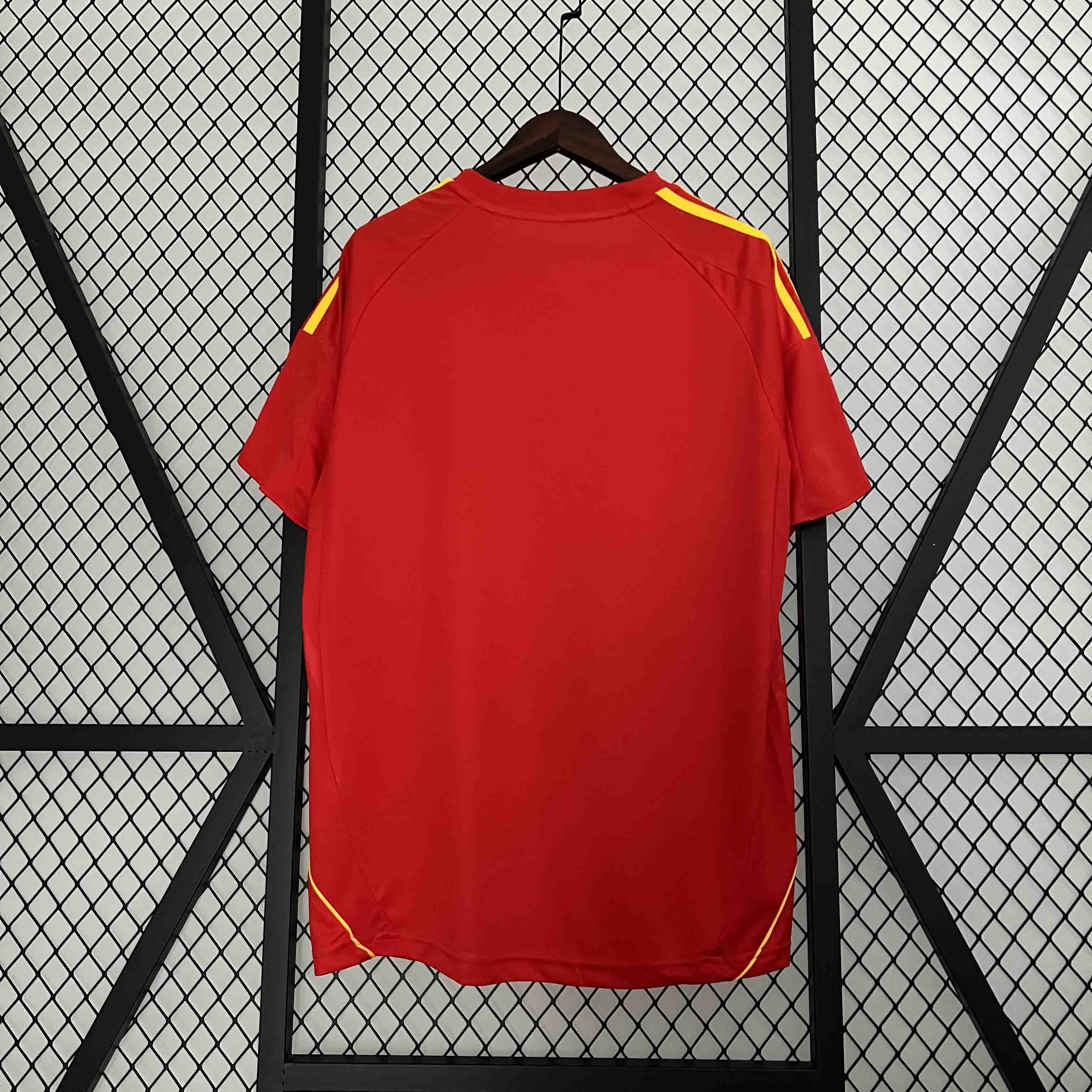 Spain 2008 Retro Home Football Jersey