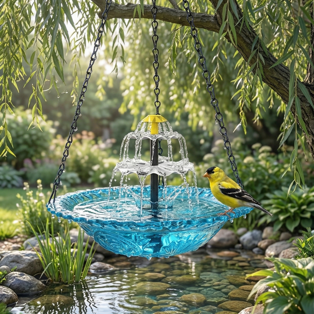 🎉 Special Offer Today Only!🎉Solar Cascade Hanging Bird Bath Fountain