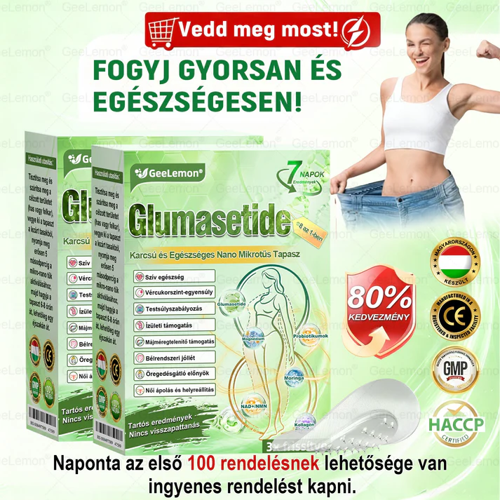 🔥🔥GeeLemon® Glumasetide 8az 1-ben Karcsú és EgészségesNano Mikrotűs Tapasz (Napi 1alkalom – látható változásakár 7 nap alatt) ✅ Elhízásra,bőrfeszesítésre,cukorbetegségre, alvásiapnoéra, ízületekre stb HU