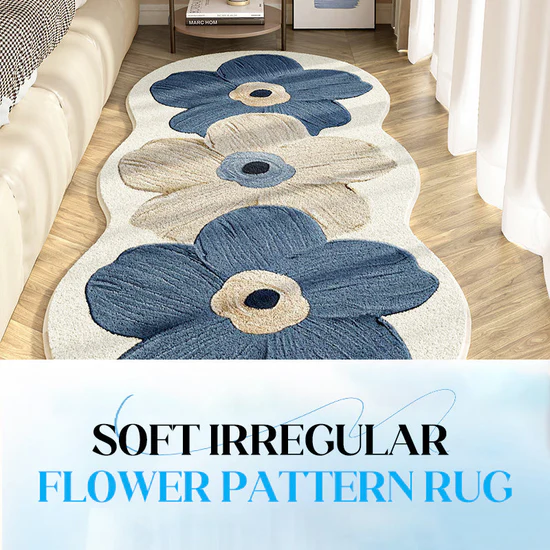 🏡💖LAST DAY 49% OFF⚡50K+ SOLD!🎁Soft Irregular Flower Pattern Rug