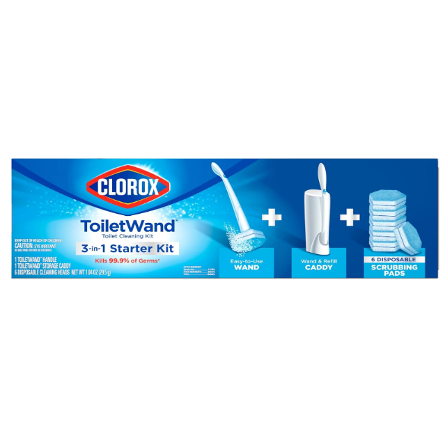 Clorox WC-tisztító készlet, szappan, tartály és 6 utántöltő, 6 darabos csomag (a csomagolás eltérő lehet)