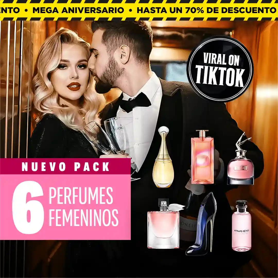 Descubre el pack 4 de ¡Paga 2 y llévate 6! Pack exclusivo de perfumes femeninos premium: Good Girl, La Vie Est Belle, Lancôme Idôle, J’adore, Scandal y Attrape-Rêves (Louis Vuitton) – Eau de Parfum, 100 ml cada unoirresistibles que transformará tus días. 🌸✨ ¡Perfecto para ti o como regalo único!