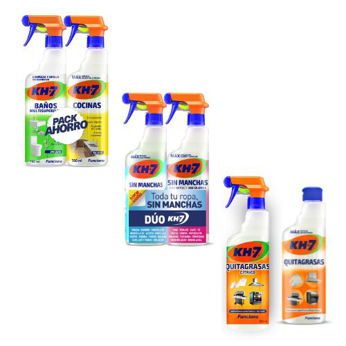 KH -7 Pack Completo Quitagrasas, Cocina, Baño y Ropa