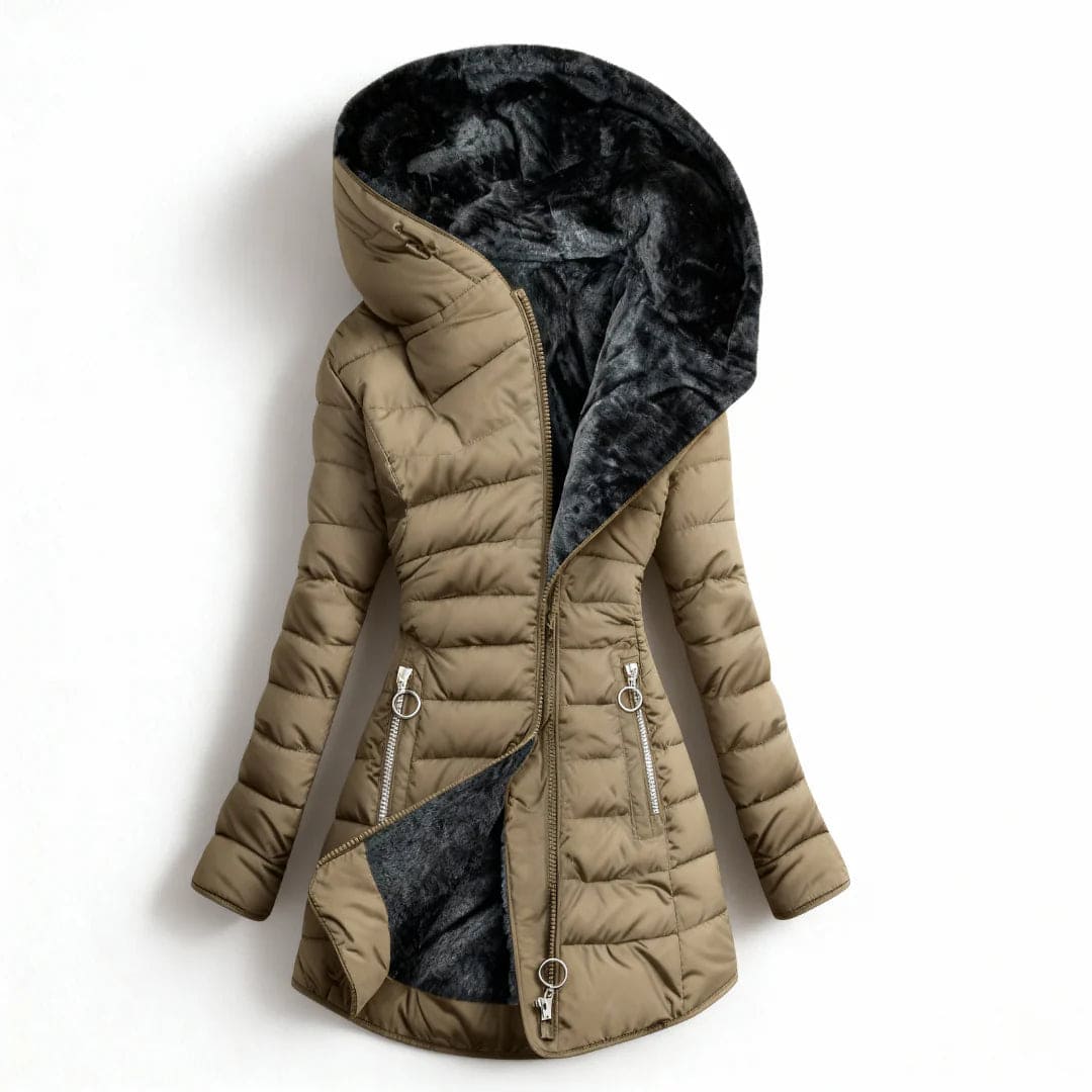 long fur collar down jacket