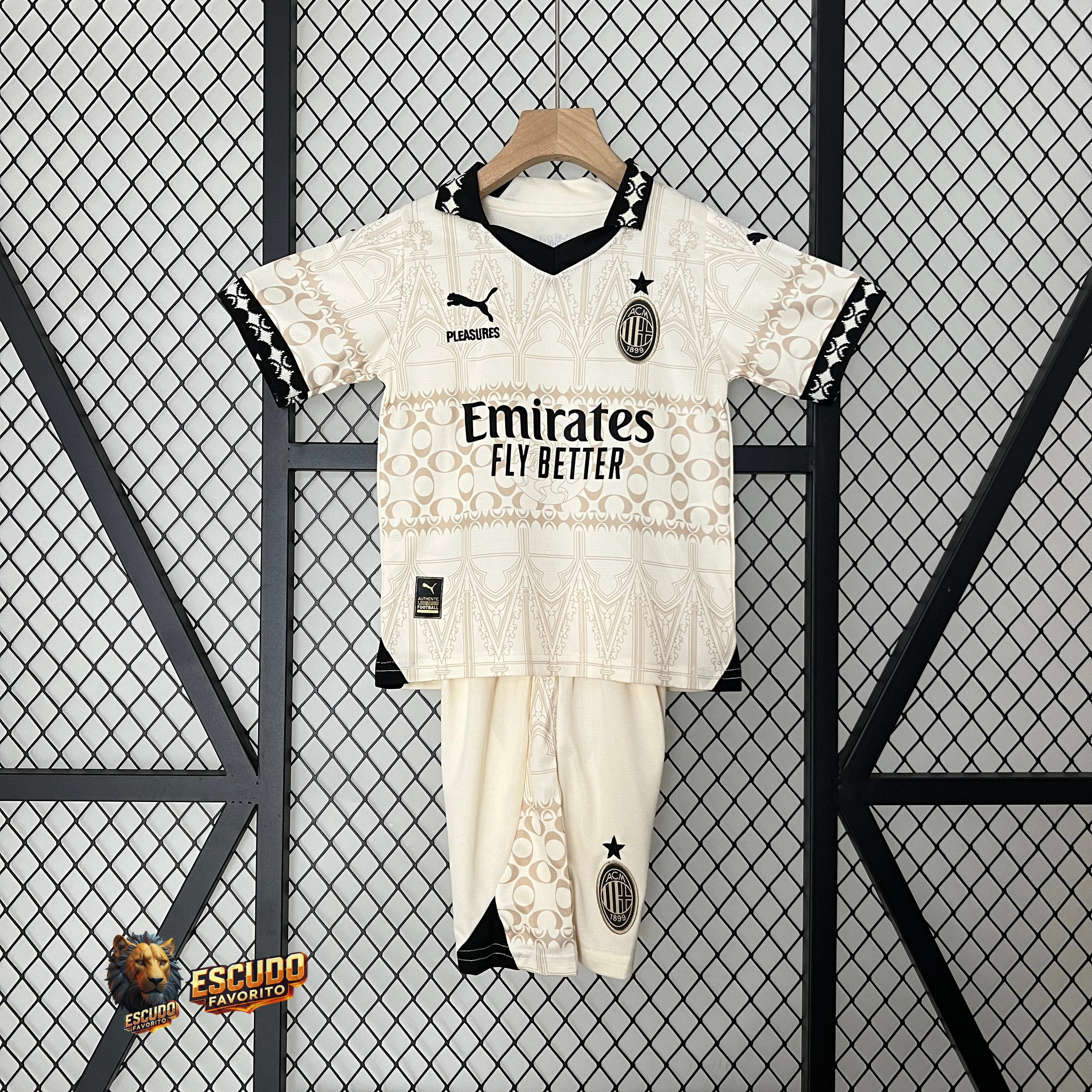 CAMISETA MILAN BEIGE 24/25 EQUIPACIÓN PARA NIÑOS
