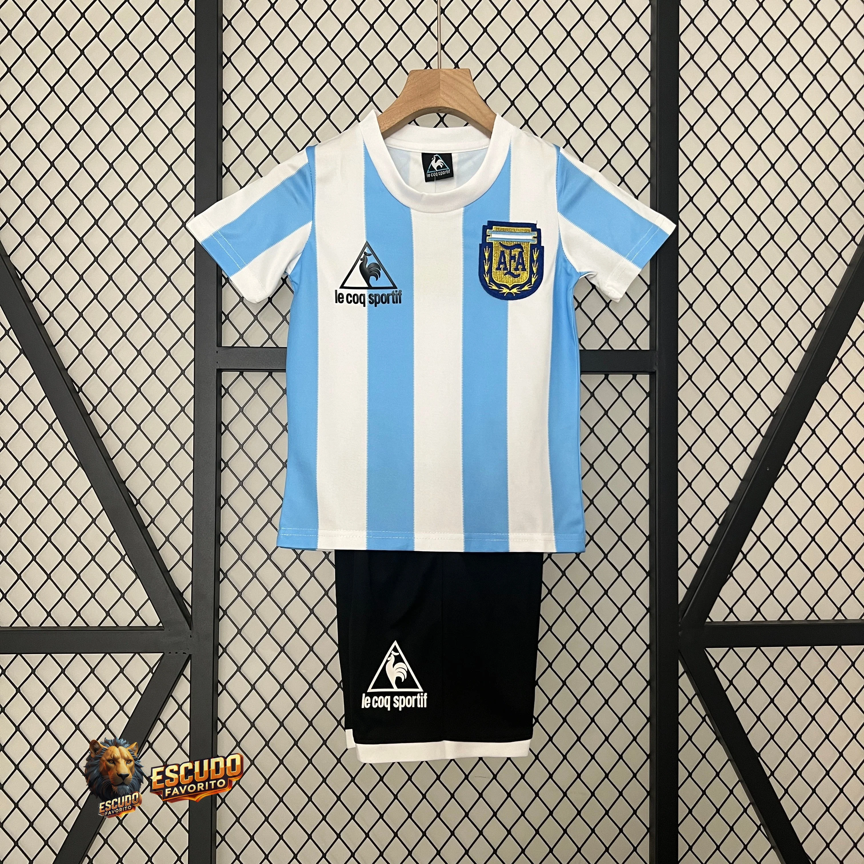 CAMISETA ARGENTINA I 1986 EQUIPACIÓN PARA NIÑOS (RETRO)