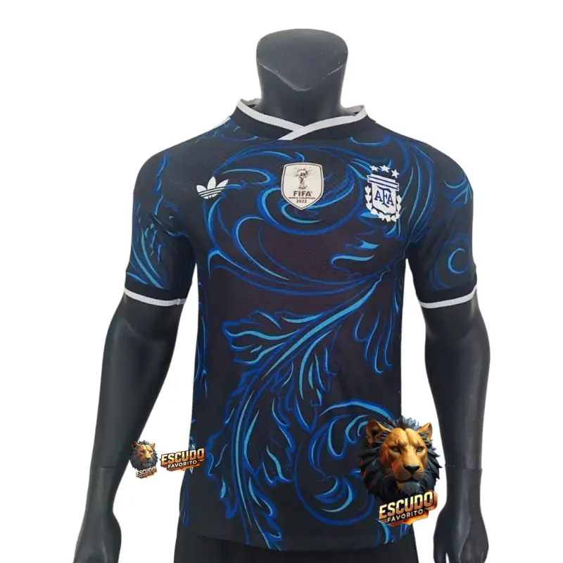 CAMISETA ARGENTINA II MUNDIAL 2026 CON PARCHE HOMBRE (VERSIÓN JUGADOR)