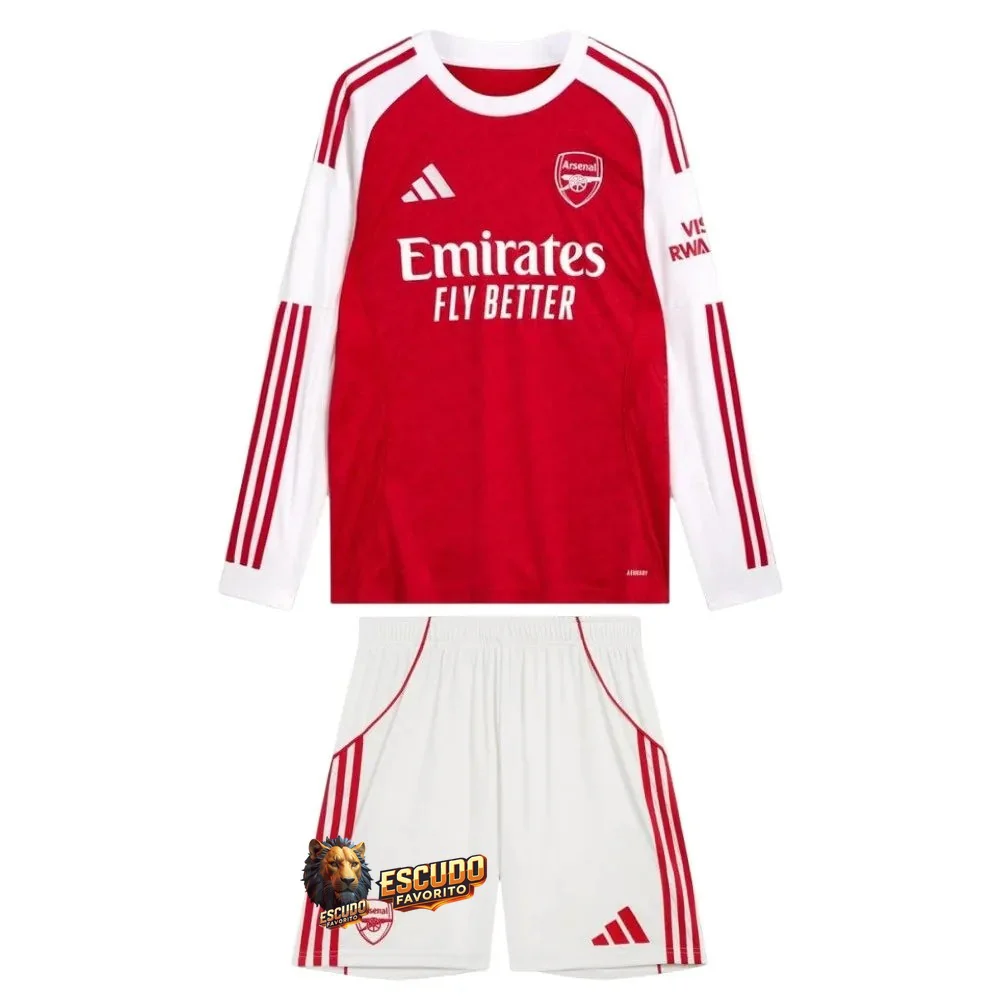 ARSENAL I 25/26 MANGA LARGA EQUIPACIÓN PARA NIÑOS