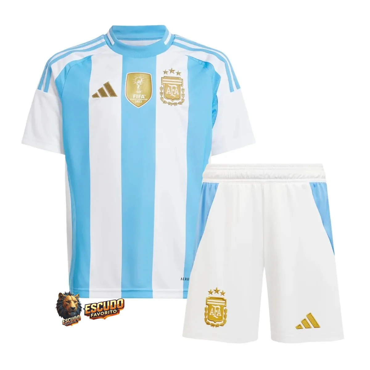 CAMISETA ARGENTINA COPA AMÉRICA 2024 EQUIPACIÓN PARA NIÑOS