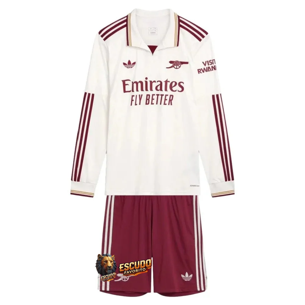 ARSENAL III 25/26 MANGA LARGA EQUIPACIÓN PARA NIÑOS