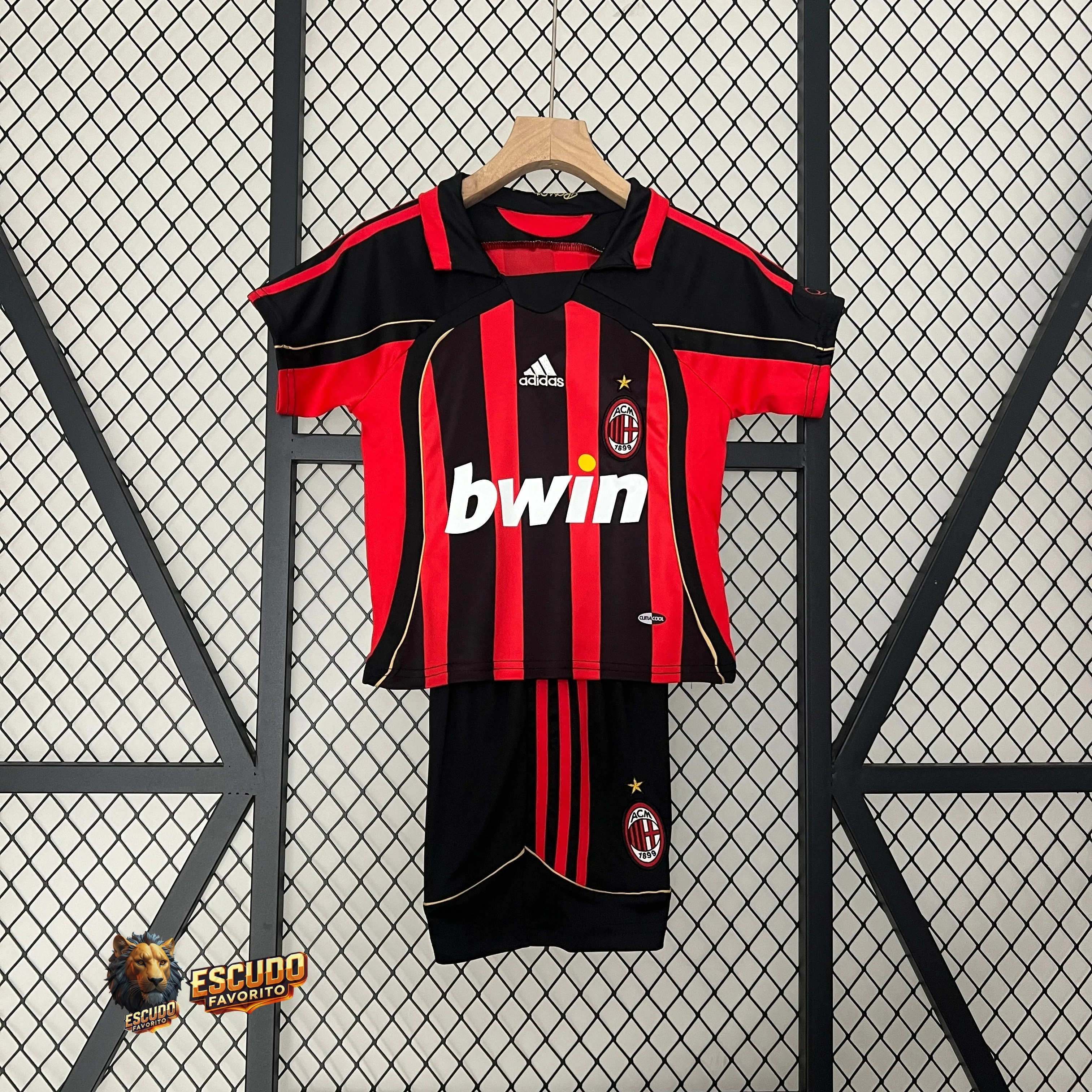 CAMISETA MILAN I 06/07 EQUIPACIÓN PARA NIÑOS (RETRO)