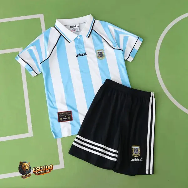 CAMISETA ARGENTINA I 1996 EQUIPACIÓN PARA NIÑOS (RETRO)