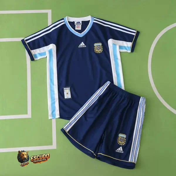 CAMISETA ARGENTINA II 1998 EQUIPACIÓN PARA NIÑOS (RETRO)