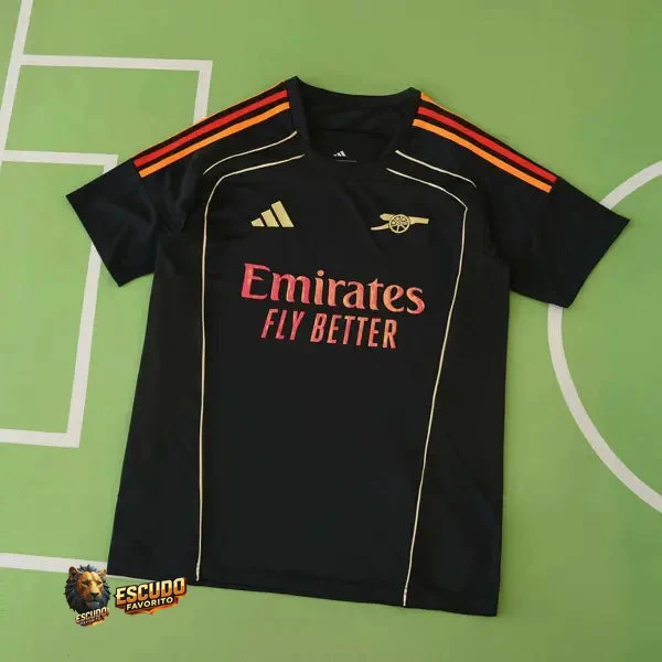CAMISETA ARSENAL NEGRA 25/26 HOMBRE
