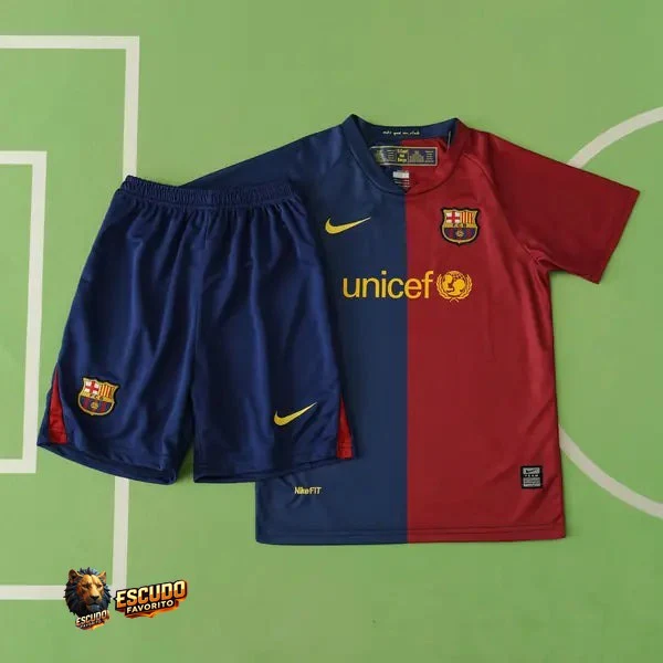 CAMISETA BARCELONA I 08/09 EQUIPACIÓN PARA NIÑOS (RETRO)