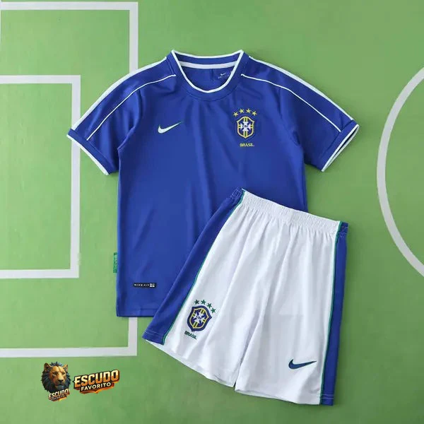 CAMISETA BRASIL II 1998 EQUIPACIÓN PARA NIÑOS (RETRO)