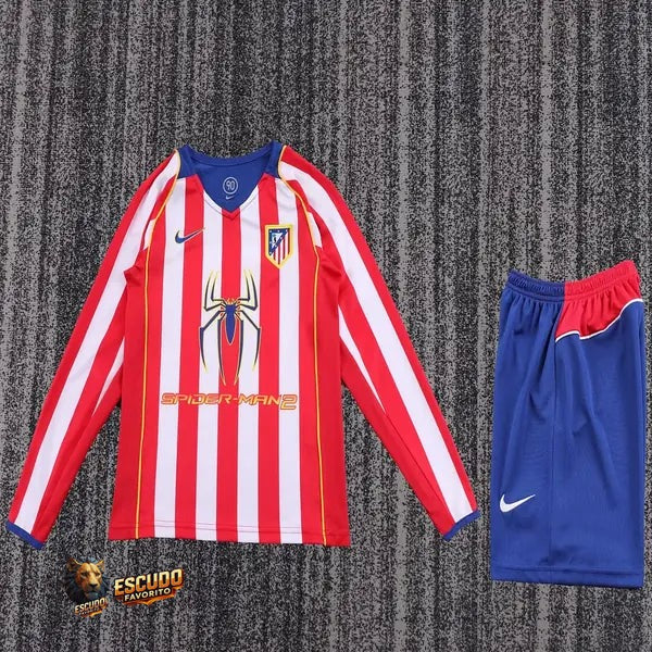 EQUIPACIÓN PARA NIÑOS ATLÉTICO DE MADRID I 04-05 RETRO