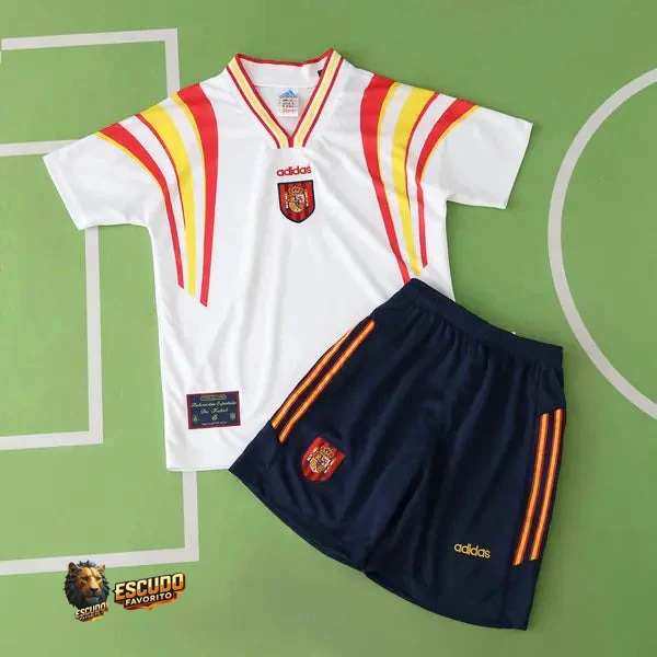CAMISETA ESPAÑA II 1996 RETRO EQUIPACIÓN PARA NIÑOS