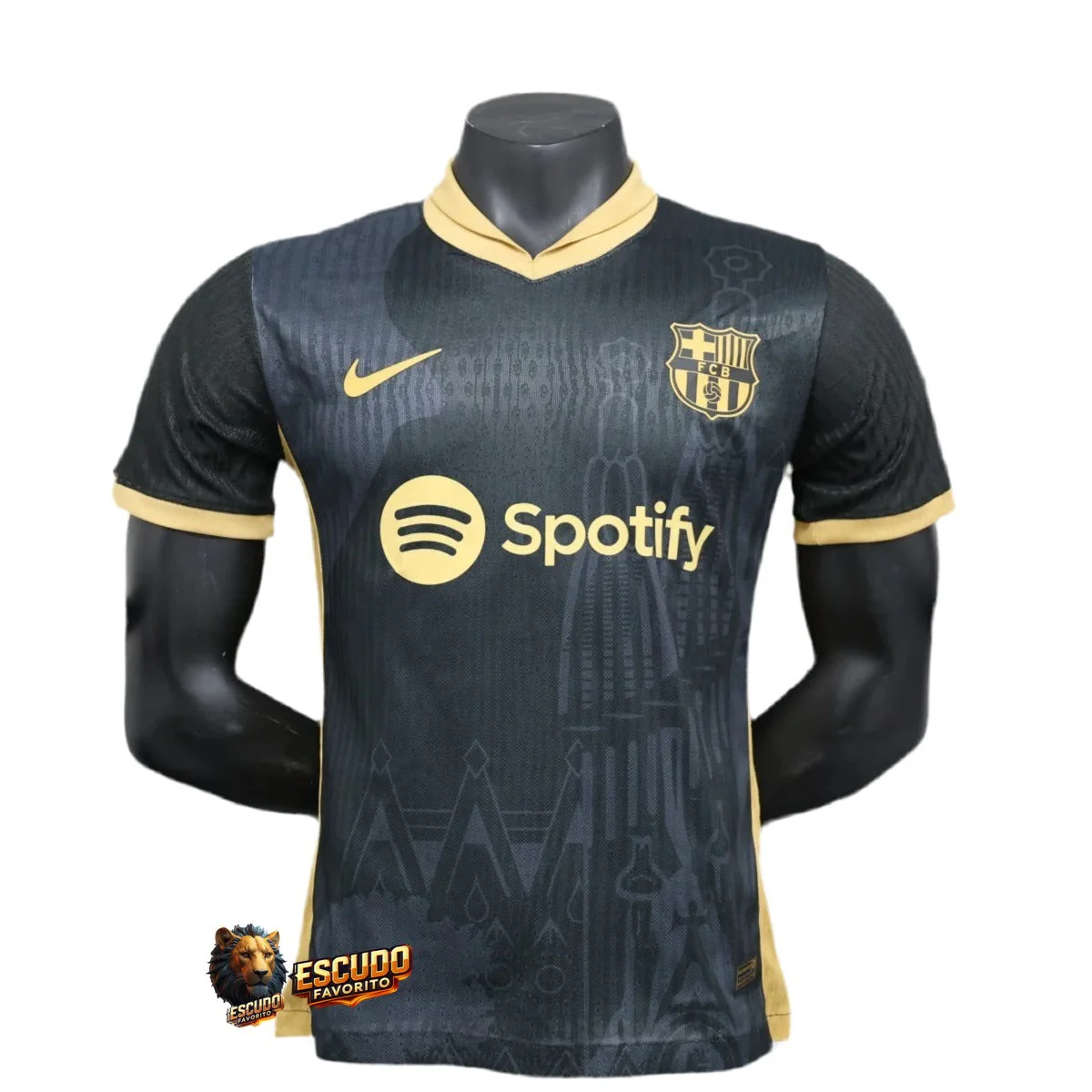 BARCELONA NEGRA 24/25 HOMBRE VERSIÓN JUGADOR