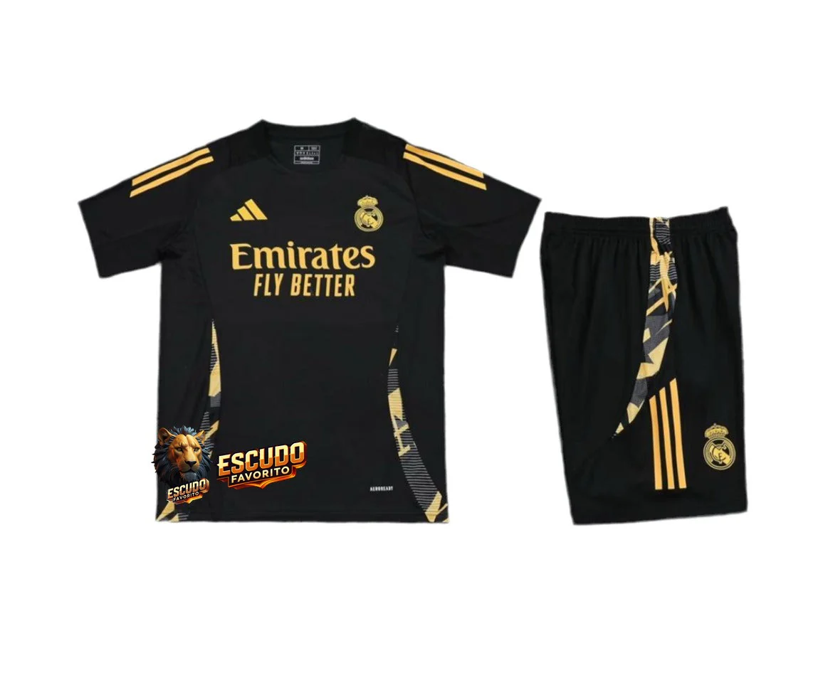 REAL MADRID BLACK 24/25 EQUIPACIÓN PARA NIÑOS