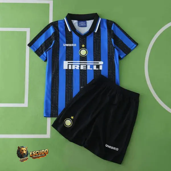 CAMISETA INTER DE MILAN I 97/98 EQUIPACIÓN PARA NIÑOS (RETRO)