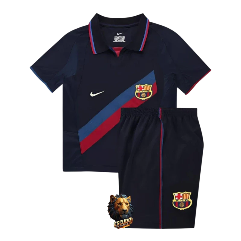 CAMISETA BARCELONA III 02/03 EQUIPACIÓN PARA NIÑOS (RETRO)